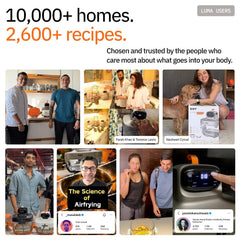 EDT Luma ZERO COATING PureGlass™ Air Fryer Oven | 4.5L + 2.5L Dual Bowl | NutriRetain™ | 6-in-1 Multi Function | 100% Toxin Free No Ceramic, PFAS, PTFE, PFOA | 1500W (Orange 4.5L + 2.5L)