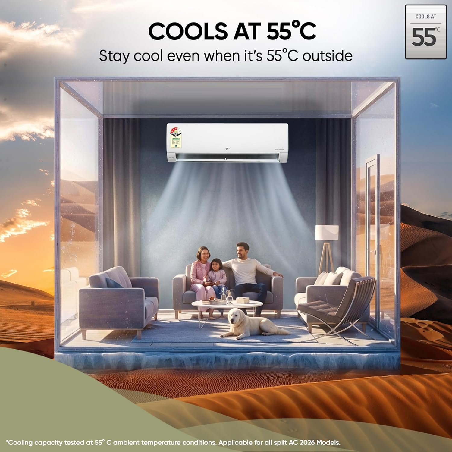 LG 1 Ton 3 Star Smart Inverter Split AC (Copper, AI Convertible 6-in-1 Cooling, Faster Cooling & Energy Saving, HD Filter with Anti-Virus Protection, Him Clean, 2026 Model, AS-Q12CNXE, White)