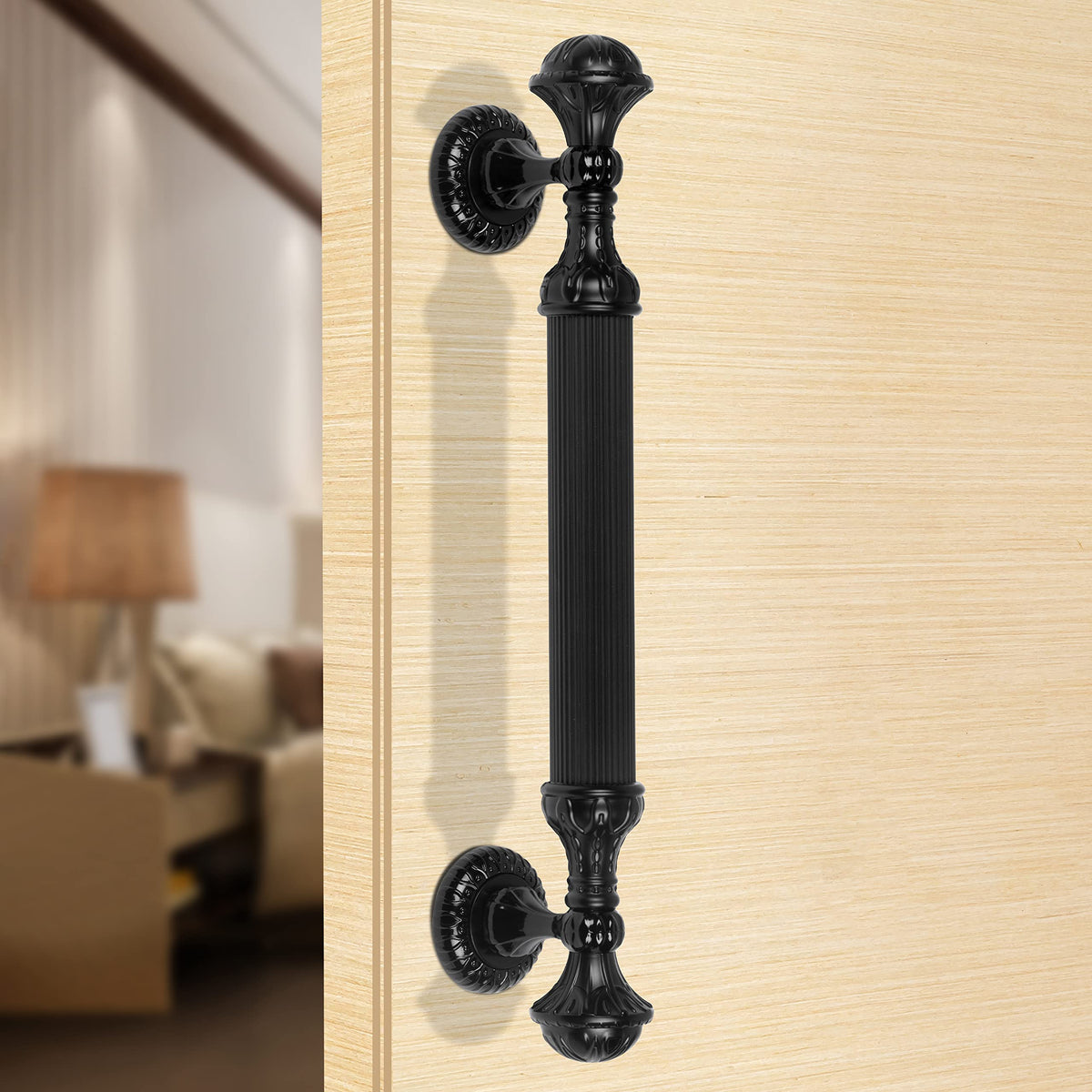 Plantex Heavy Duty Main Door Handle/Door Handle for Main Door/15-Inches Main Door Handle/Pull Handle - Pack of 1 (320-Black Finish) - 3 Years Warranty-1