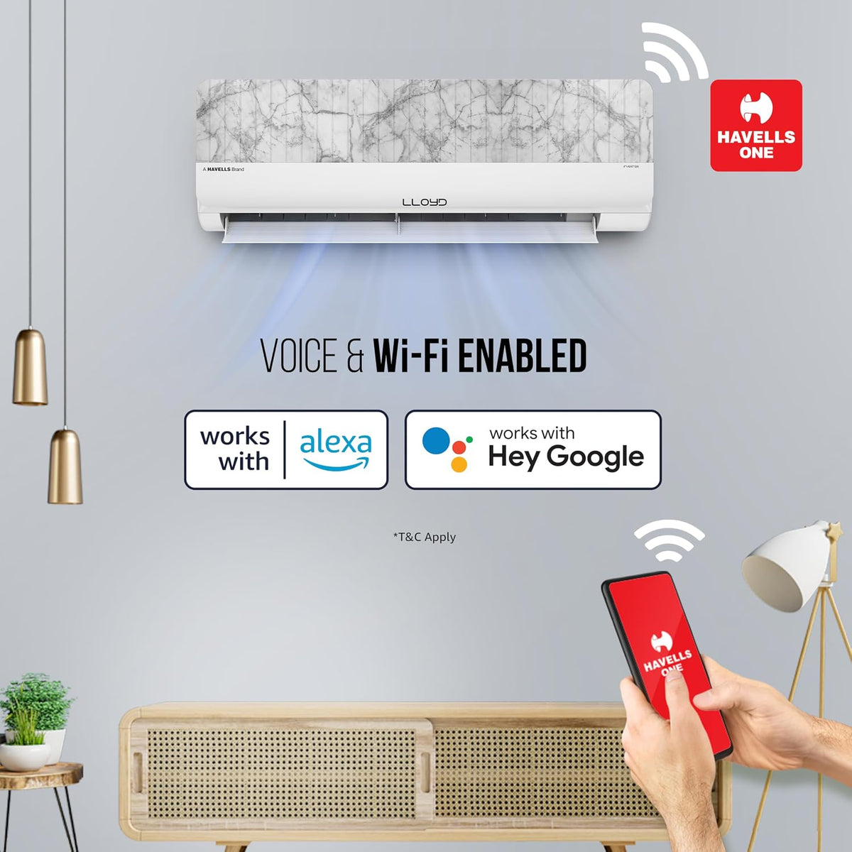 Lloyd Stylus 1.5 Ton 3 Star Wi-Fi Inverter Split AC, 2026 New Star Rated (Changeable Fascia, 6 in 1 Convertible, Cools Up To 54°C, Automatic (GLS18V3ASNMR))-6