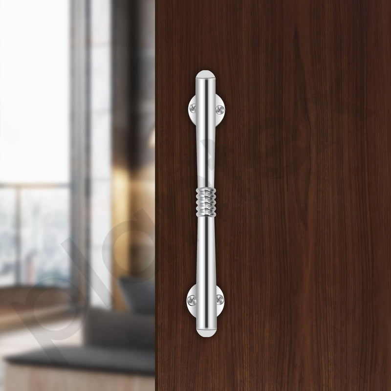 Plantex Door Handle/Pooja Room Handle/8 Inch Door Handles for Main Door/Pull Push Handle/3 Years Warranty - Pack of 1 (S-142, Chrome)-5