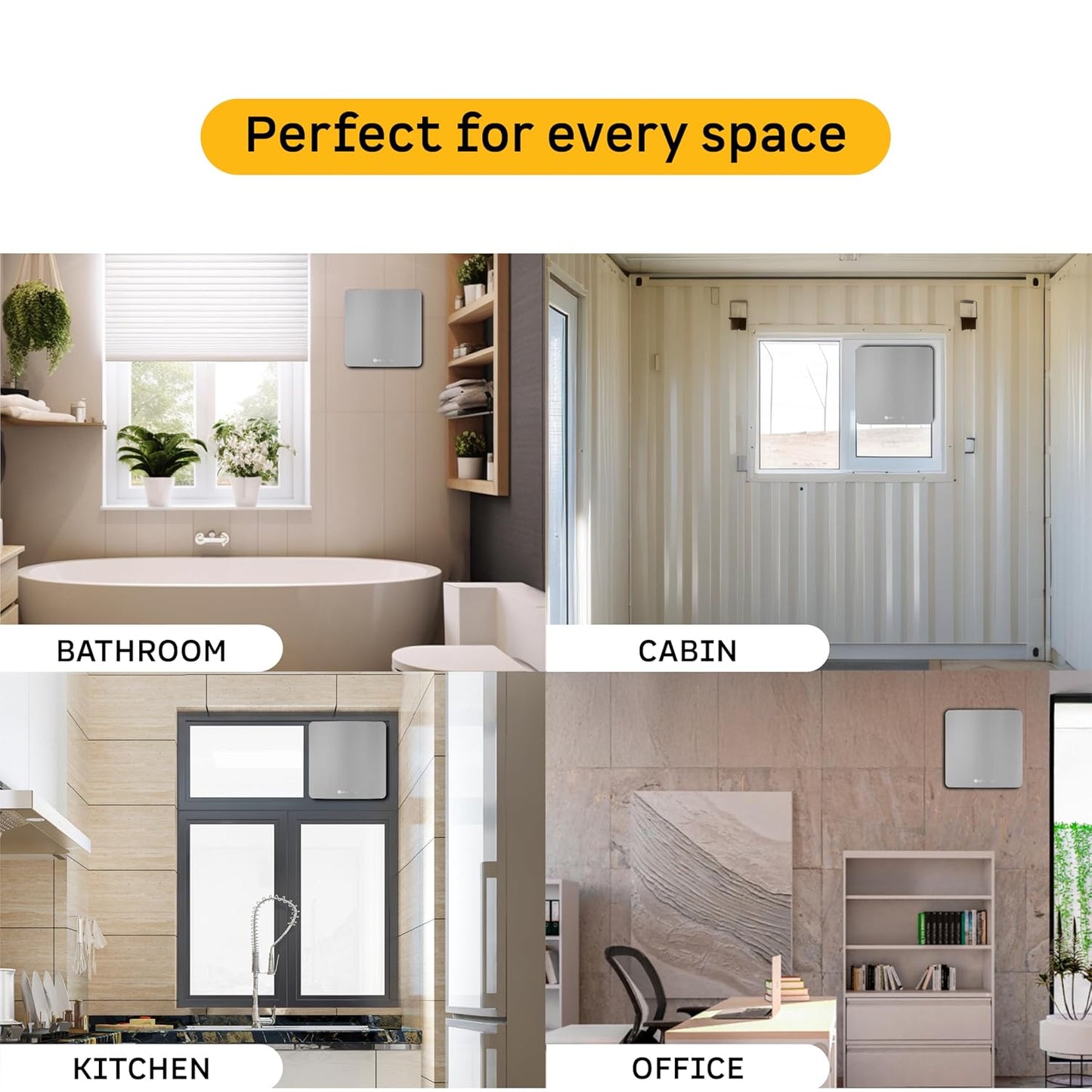 atomberg Studio Exhaust Fan 150mm (6 Inches) | BLDC Motor | 6.8W| Low Noise | 2000 RPM| Ideal for Bathroom,Kitchen | Easy to Clean | Installation-Round Cut (153mm) | 2 Years Warranty (Brushed Steel)