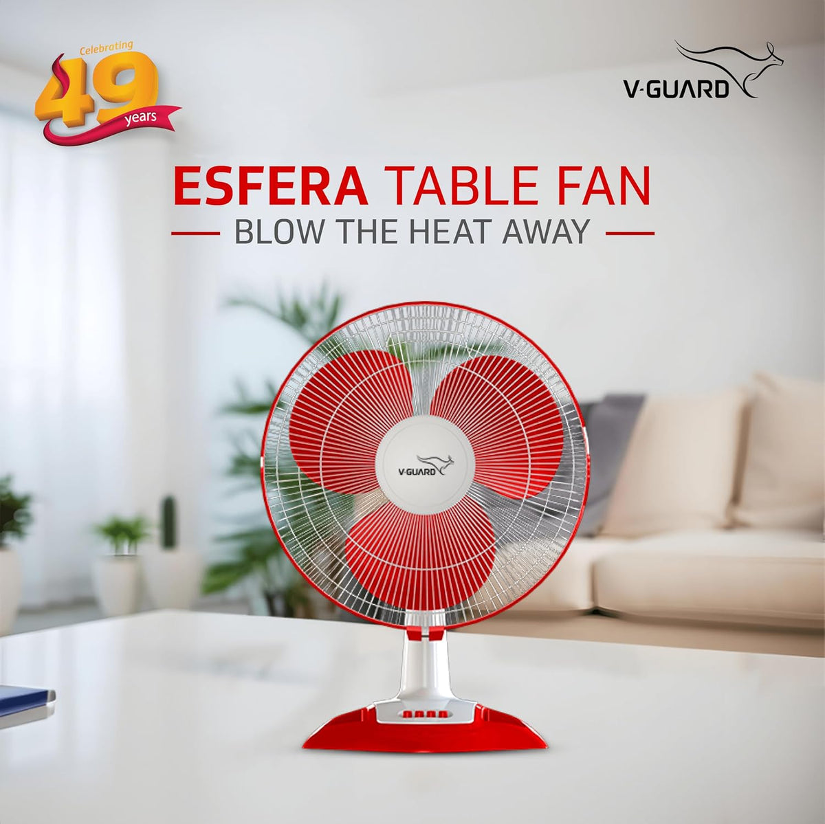 V-Guard Esfera 400 mm Table & Wall Fan