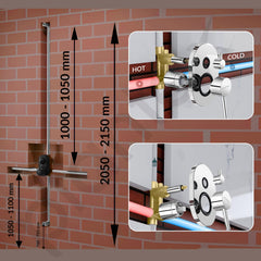 Plantex Brass Diverter Set for Bathroom/Concealed Body High Flow Diverter Full Set with Exposed Part Kit/Bathroom Shower System - (Chrome)-6