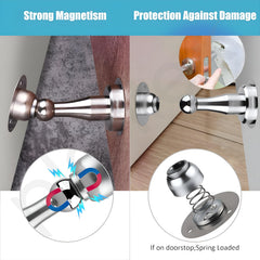 Plantex Drill Free Door Stopper/4 inch self Adhesive Door Magnet for Home/Door Holder for Main Door/Door Magnet Stopper for Office/Hotel/Home/Door Stops - Pack of 3 (matt)-4