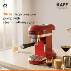 Kaff Fontana 1350 Watts Espresso Coffee Maker, 19 Bar High Pressure Pump, Steam Espresso Coffee, Detachable Frothing Noz