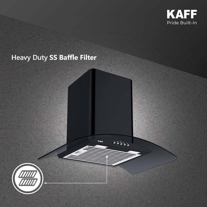 Kaff 60 cm Auto Clean Kitchen Chimney (ELFBFDHC60)-5