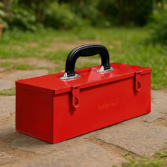 Plantex Metal Small Tool Box for Tools/Tool Box Empty for Home Use/Compact Tools Box for Home (Red)-1