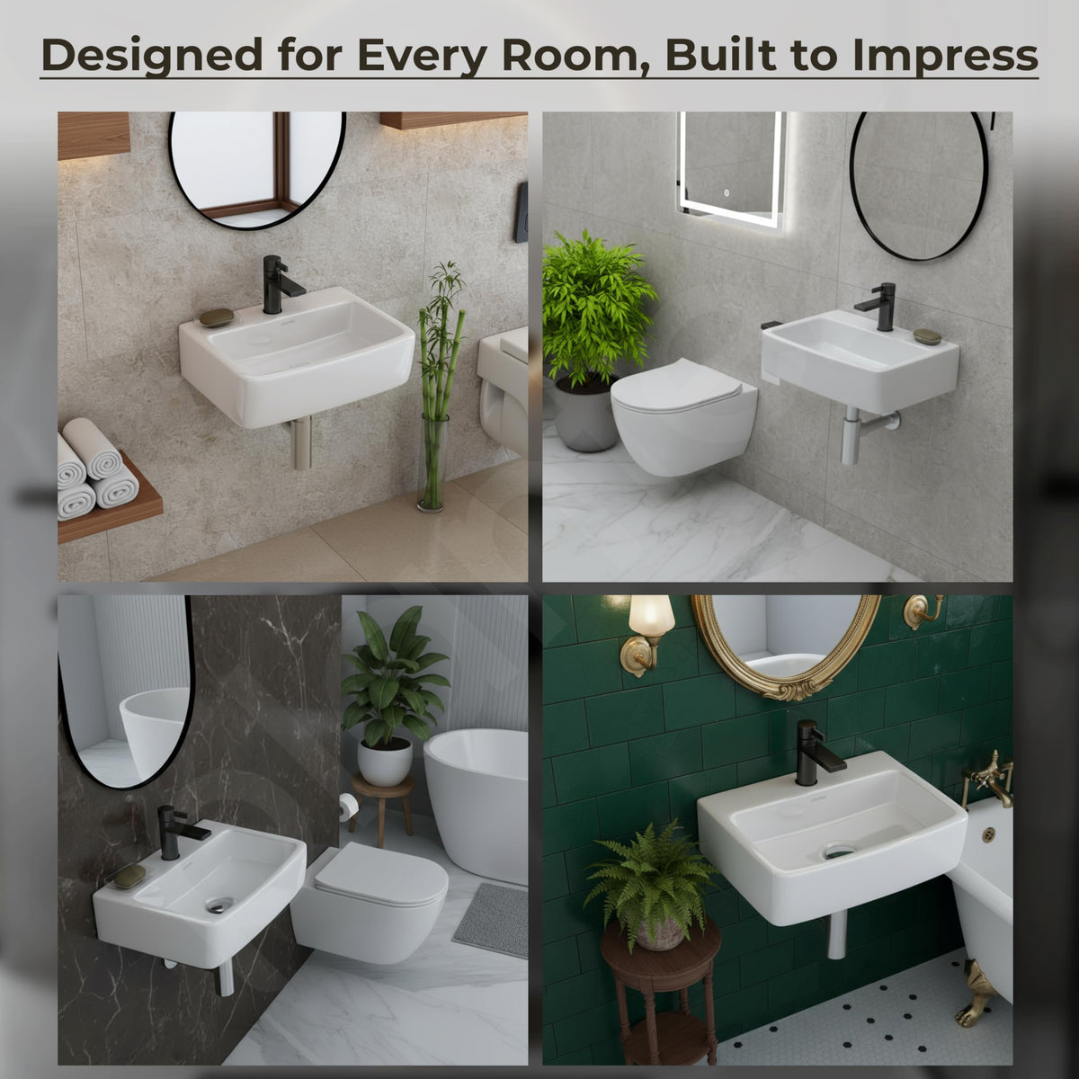 Plantex Ceramic Wall Hung Basin/Washbasin for Bathroom/Wall Mounted Wash Basin with 10 Years Glaze Warranty/Rectangle Sink for Home/Office (Bolt-White- 16x12x5 inch)-5