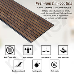 Plantex PVC Wall Panel/Louvers Panel for Wall/3d Wall Panel for Interior Wall Decor/Eco-Friendly Fluted Panel for Wall/- Pack of 7,Covers - 70 Sq. Ft (Walnut Brown-12 Inch x 10 Ft)-3