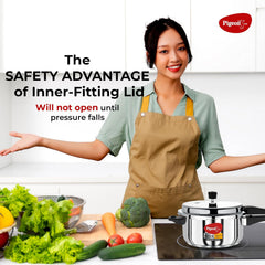 Pigeon by Stovekraft Inox Stainless Steel Pressure Cooker (Large)