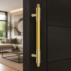 Plantex 12 Inch Main Door Handle/Pull-Push Handle for Main Door/Stainless Steel Handle for Home&Office/Hotel - Pack of 1 (Brass Antique & PVD Gold)-1