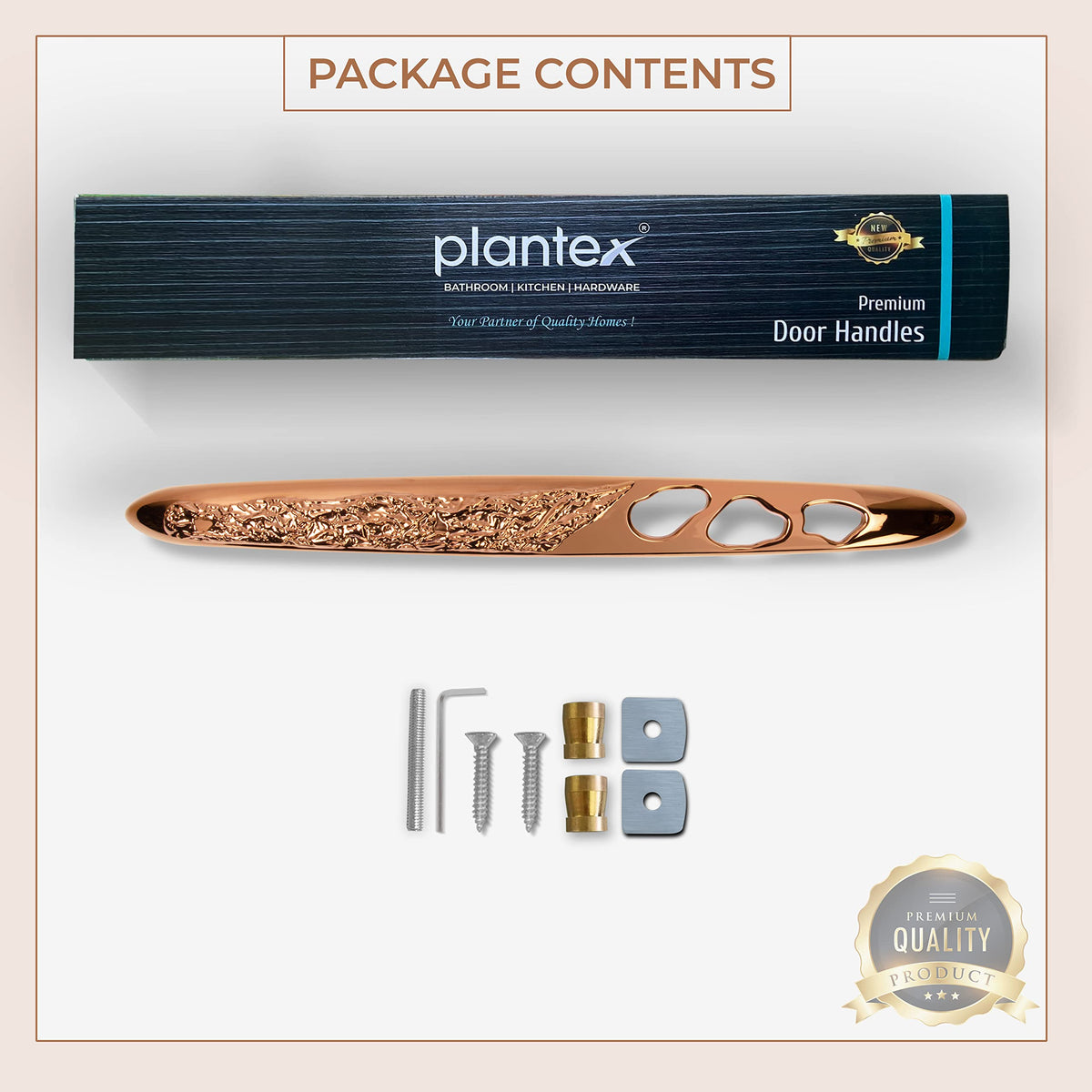 Plantex Heavy Duty Door Handle for Main Door/13-inches Main Door Handle/Pull Push Handle for Home/Hotel/Office - Pack of 1 (311-PVD Rose Gold Finish) - 3 Years Warranty-4