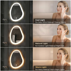 Plantex LED Bathroom Mirror with 3 Tone/Designer Mirror for Living Room/Bedroom/Dressing Room - Oval Shape (18 x 24 Inch) (Model APS-1465)-3