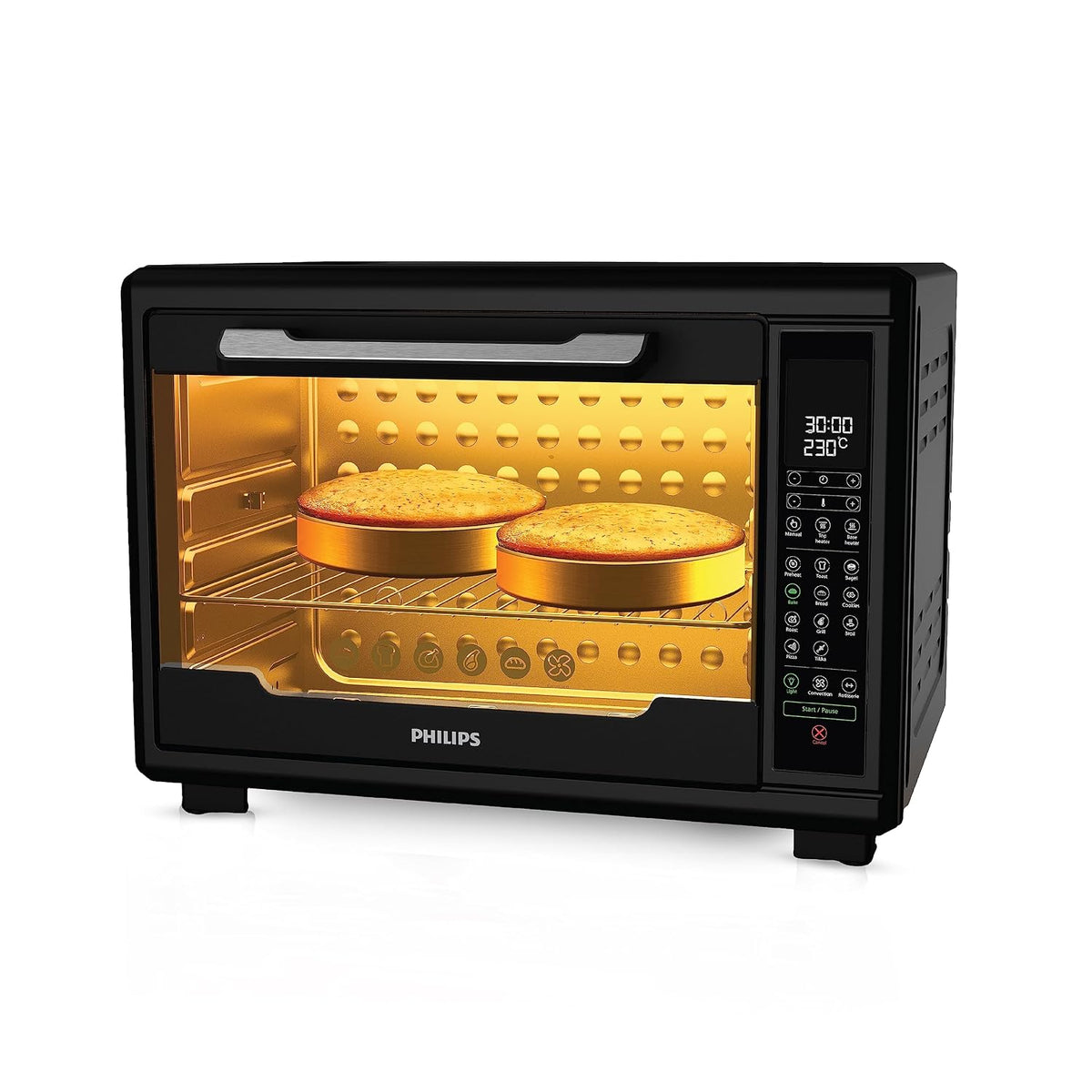 Philips HD6977/00 55 Litre Digital Oven Toaster Grill, 2000W, with Opti Temp Technology, Temperature control