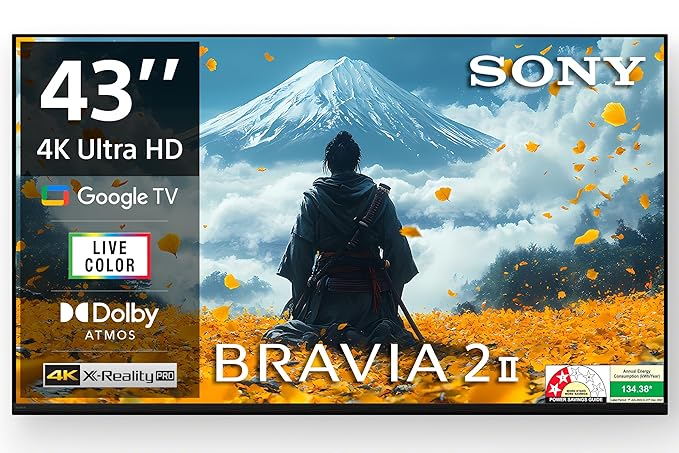 Sony 108 cm (43 inches) BRAVIA 2M2 Series 4K Ultra HD Smart LED Google TV K-43S22BM2