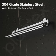 Plantex Dual 304 Grade Stainless Steel Towel Rod for Bathroom/Towel Bar for Bathroom/24 Inch Towel Hanger/Towel Holder - Pack of 1 (1908, Chrome)-5