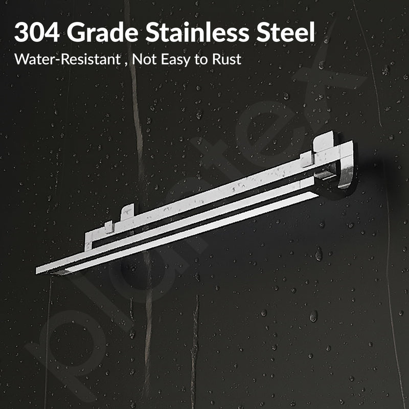 Plantex Dual 304 Grade Stainless Steel Towel Rod for Bathroom/Towel Bar for Bathroom/24 Inch Towel Hanger/Towel Holder - Pack of 1 (1908, Chrome)-5