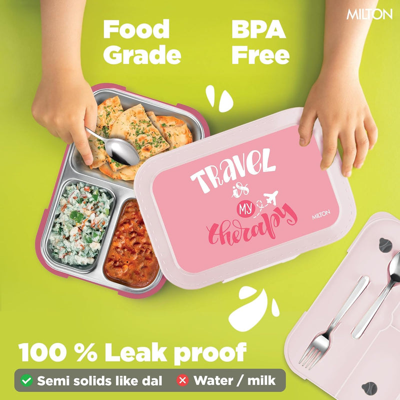 Bravo 3 Steel Thermoware Lunchbox (Milton)
