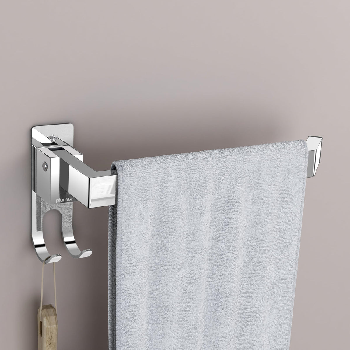 Plantex Stainless Steel Folding Towel Ring for Wash Basin/Towel Hanger for Washbasin/Towel Holder/Bathroom Accessories (Chrome)-1