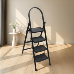 Plantex Premium 4 Step Steel Ladder/Ladder for Home/Wide Anti-Skid Wide Step Ladder/Capacity Upto 150 Kg (Blue & Black)
