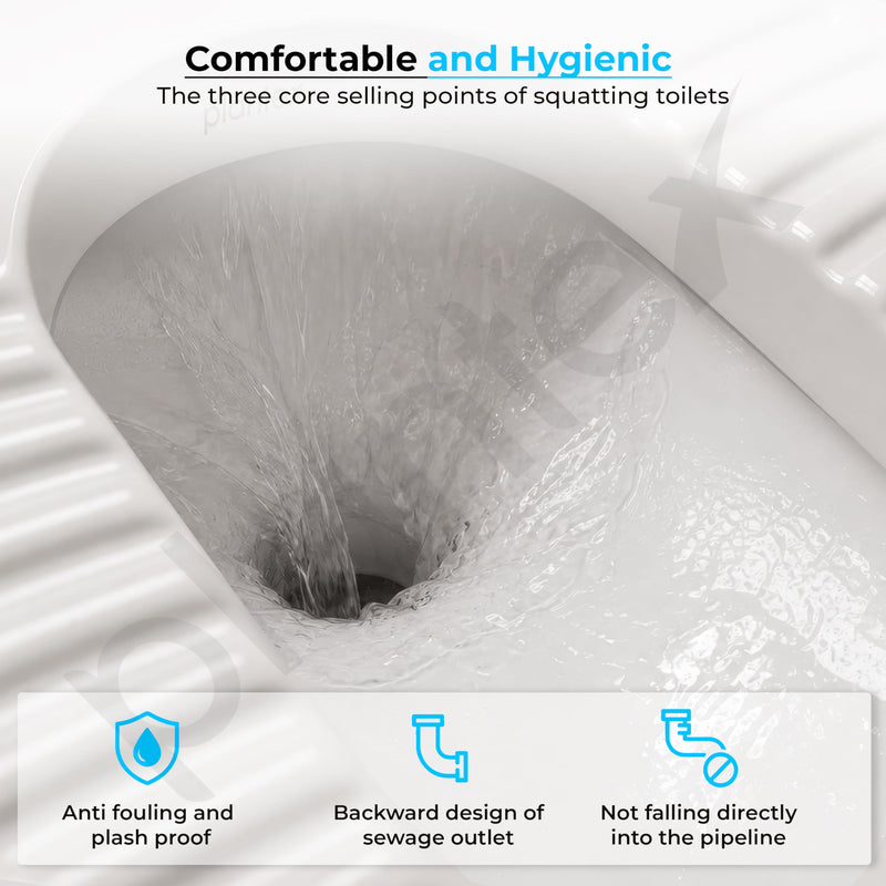 Plantex Indian Toilet with Flush Tank/Ceramic Squating Pan/Flushing Cistern for Bathroom/Indian Commode with 8 ltr. Capacity Flush Tank - Combo (White) (Model APS-2262)-4