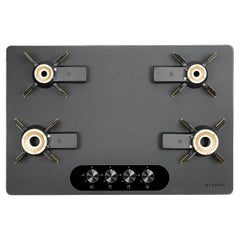 Faber Liftable Burners Hob - 80cm Black Glass| Auto Ignition| FFD| Cast Iron Pan Support| Premium Knobs| 1Yr Comprehensi