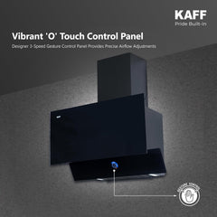 Kaff 60 cm, 1350 m³/hr Slant Kitchen Chimney | Powerful Suction | Touch Control with Digital Display | Gesture Control |