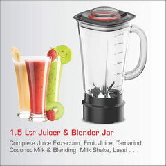 Vidiem Jumbo Juice 1000W Juicer Mixer Grinder  | 1 Multipurpose Jar | Juicer Blender for Smoothies, Ice Crushing, Fruit Juices, Nutri Blending | 1-Year Warranty