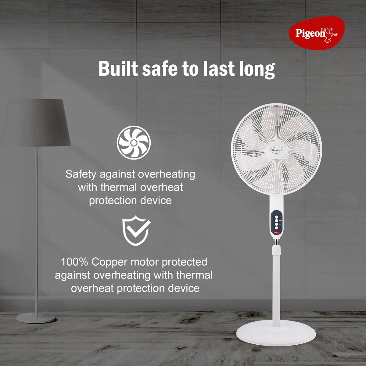 Pigeon Electric Fan Controller Fantastic Pedestal Fan For Home and Office-6