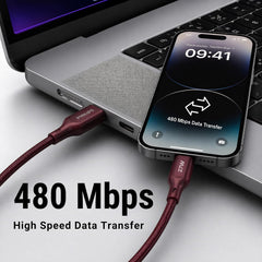Philips DLC4150LI/94 27W iPhone Original Type-C to Lightning Fast Charging Cable (1.5m, Iron Red)
