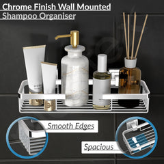 Plantex Bathroom Shelf for Wall/304 Grade Stainless Steel Multi-Purpose Shelf/Spice Rack for Kitchen/Wall Mount Storage Rack/Bathroom Accessories-Pack of 1 (2111, Chrome)-3