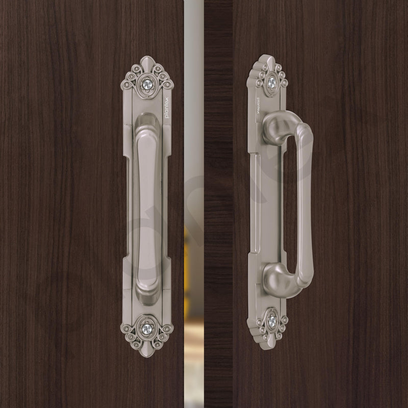 Plantex 8 Inch Heavy Duty Main Door Handle/Pull Push Handle for Main Door Home & Hotel/3 Years Warranty Pack of 2 (Satin, Silver)-4