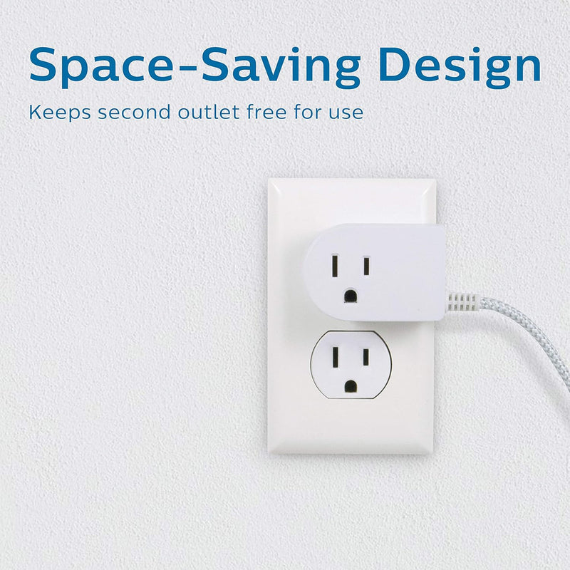 Philips SPS1611WA/37 Ground Plug with Braided Cord 6ft Power Cord On/Off Switch for Table or Wall Mount