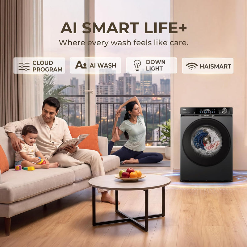 Haier Smart Choice 12 Kg, 5 Star, AI Smart LIFE+, Hygienic Care,ABT,525 mm Super Drum, Refresh,Direct Motion Motor,WiFi enabled, Fully Automatic (EFL120-DM14F5ES8U1)-3