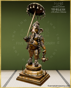 Mappillai Ganesha - Panchaloha Bronze Icon - 25"- Timeless Collection