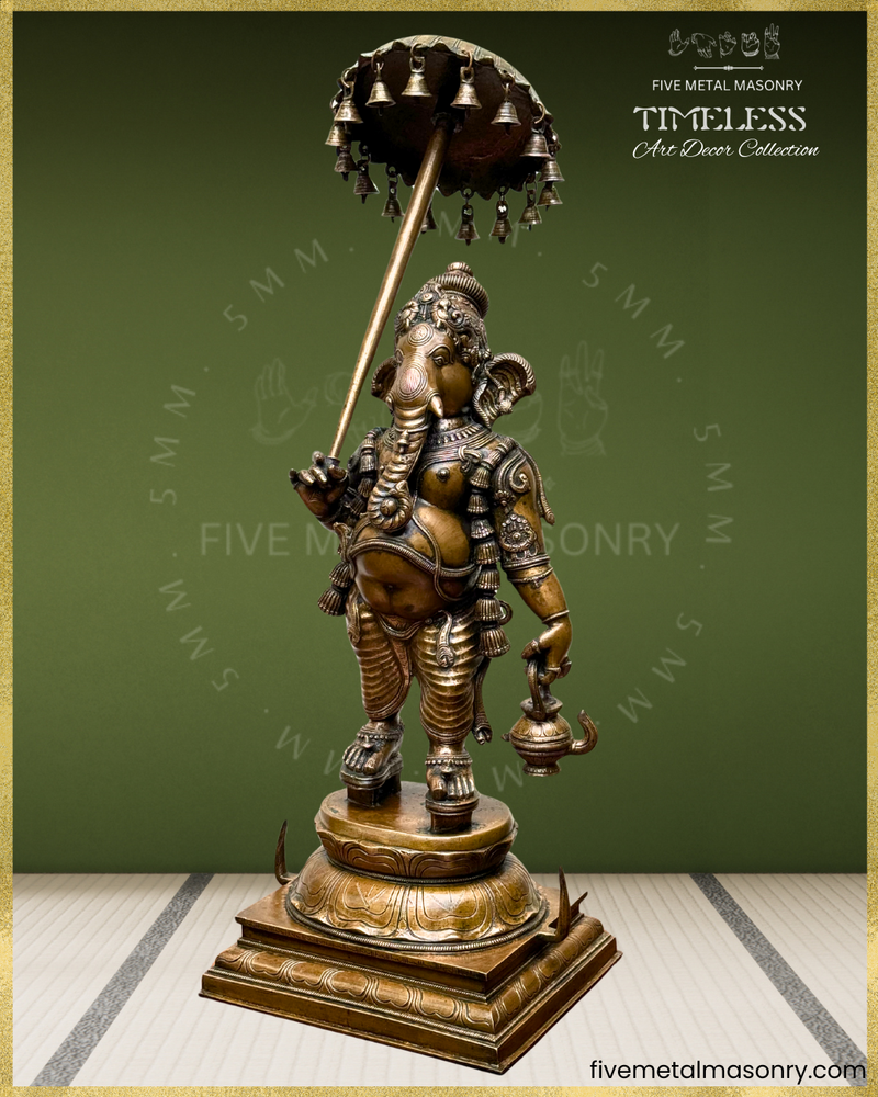 Mappillai Ganesha - Panchaloha Bronze Icon - 25"- Timeless Collection