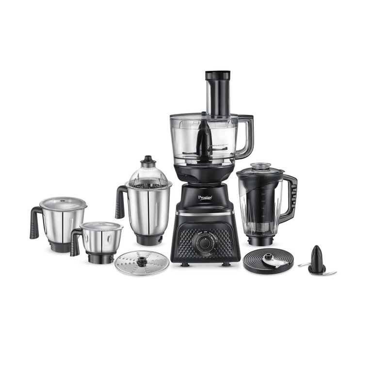 Prestige Prisma Pro 750W 5 Jars Mixer Grinder, 3 Stainless Steel Jars, 1 Multi Utility Jar, 1 Juice Jar, 6 Efficient Blades, Black & Silver + Prestige 1.5L PMC 3.0 Plus Multi Kettle / Multi Cooker