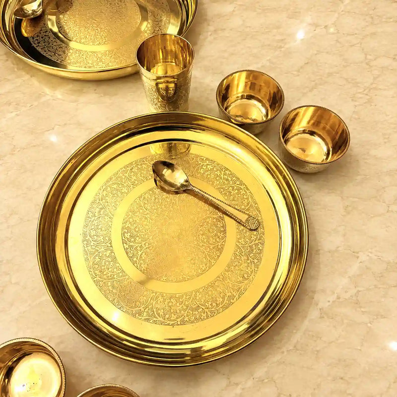Brass Luxury Dinner Serving Set