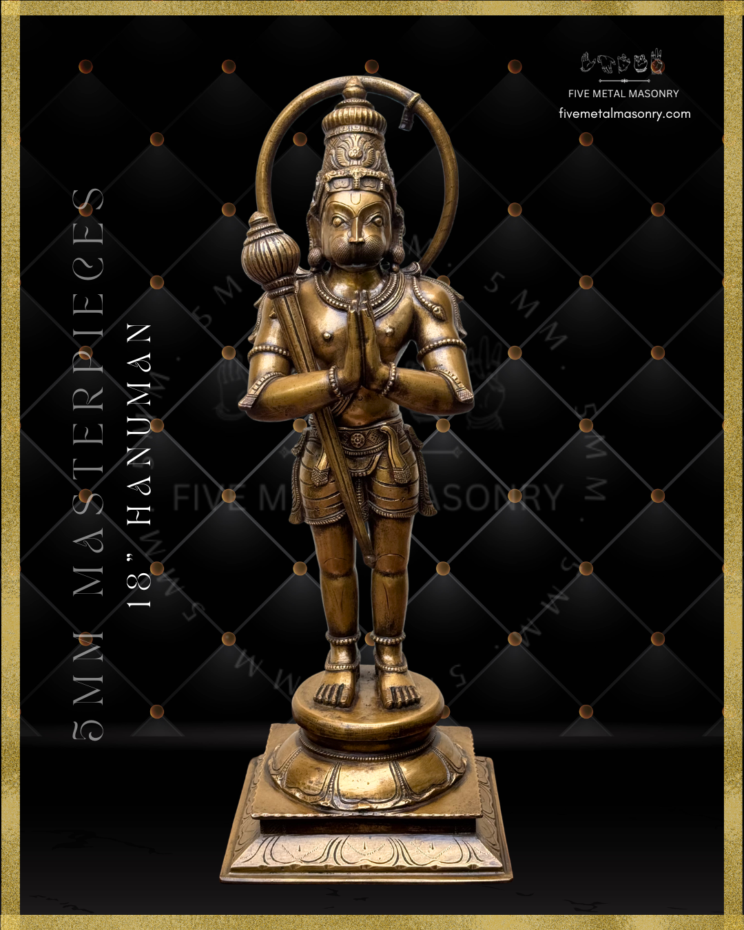 Hanuman Panchaloha Bronze Icon - 18"-  Masterpieces Collection