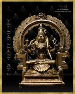 Kamakshi Panchaloha Bronze Icon - 10" with arch - Masterpieces Collection