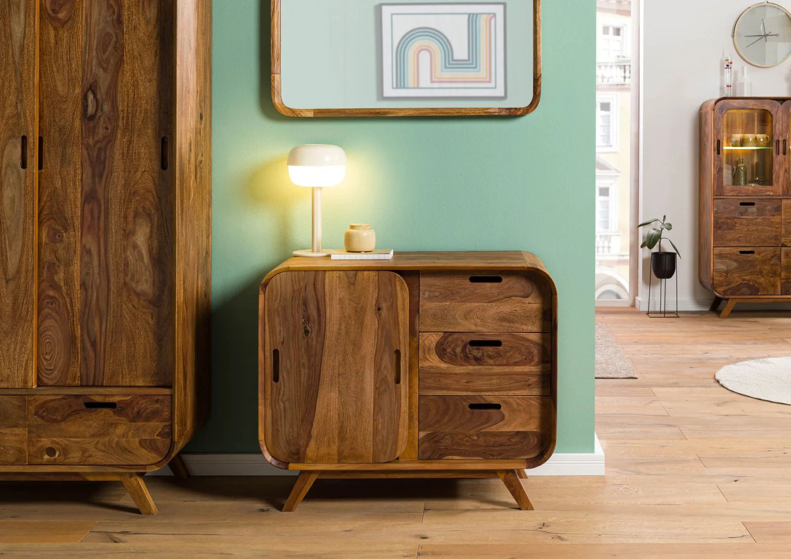 Marwar  Solid Sheesham Wood Storage Cabinet