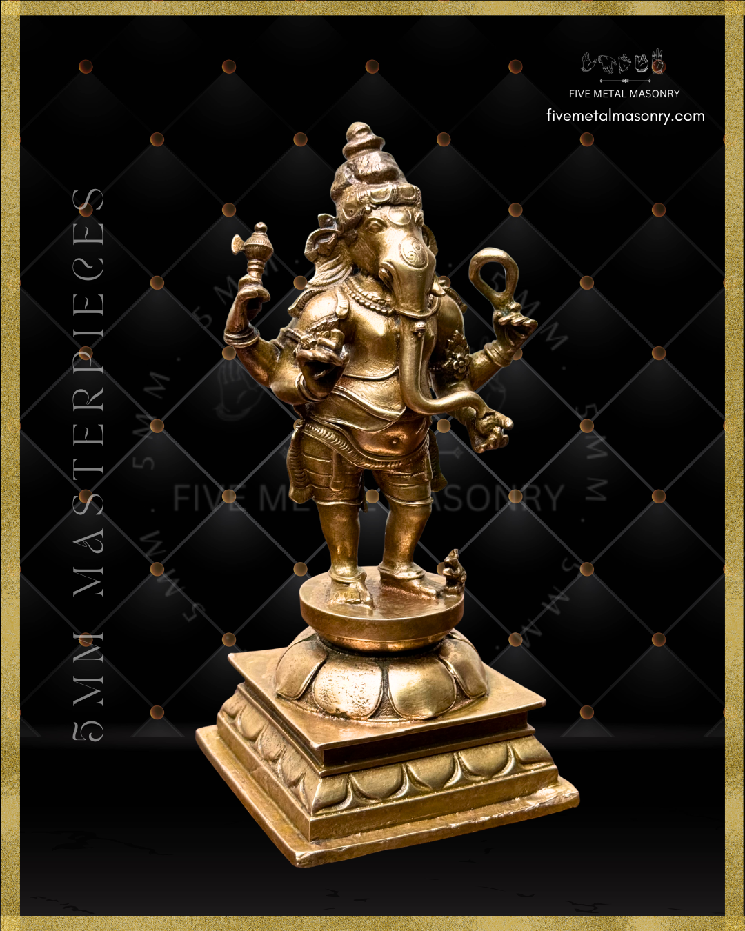 Thiruvanaikaval Ganesha  Panchaloha Bronze Icon - 6" - Masterpieces Collection