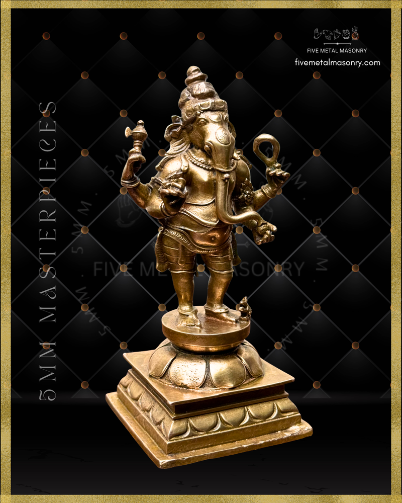 Thiruvanaikaval Ganesha  Panchaloha Bronze Icon - 6" - Masterpieces Collection