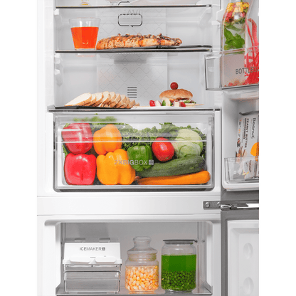 Haier 237 Litres 2 Star Frost Free Double Door Bottom Mount Convertible Refrigerator with Turbo Icing (HRB-2872IBMS-P, Moon Silver)