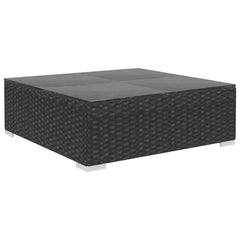 Looks Outdoor Swimming Poolside Lounger With  1 Side Table (Black + Grey)