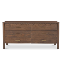 Indiana Scalloped Edge Solid Wood Dresser – Modern Storage Cabinet