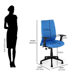 Nilkamal Thames Neo High Back Fabric Chair