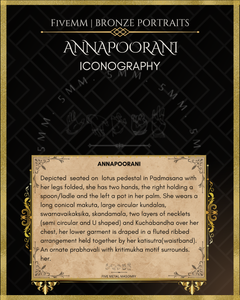 Annapoorani / Annapurna Panchaloha Bronze Icon - 7" with arch