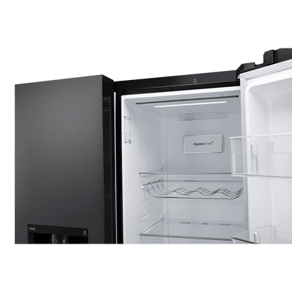 LG 630 Litres 3 Star Frost Free Side by Side Door Smart Wifi Enabled Refrigerator with Multi Air Flow (GL-L257CMC3, Matt Black)